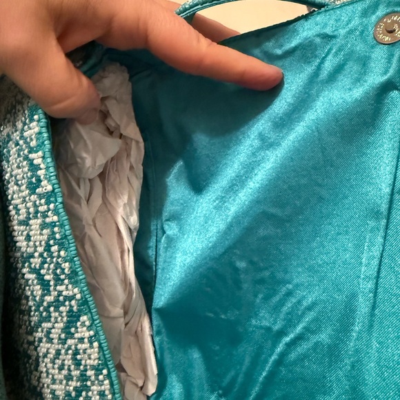 Stylish Blue Beaded Fish Women's Bag Viral - Picture 8 of 8